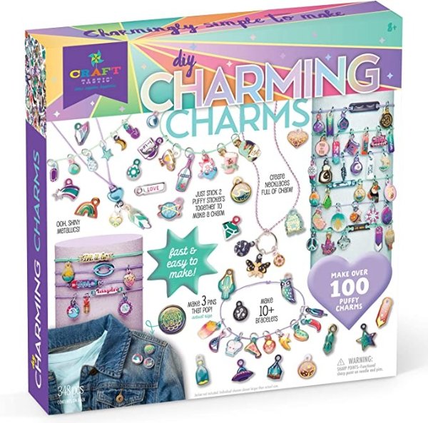 -tastic – DIY Charming Charms – Create Stylish Necklaces, Bracelets, and Pins with 100+ Puffy Sticker Charms