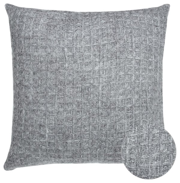 Granite Gray Industrial Knit Cushion Cover - Modern - Decorative Pillows - by Houzz