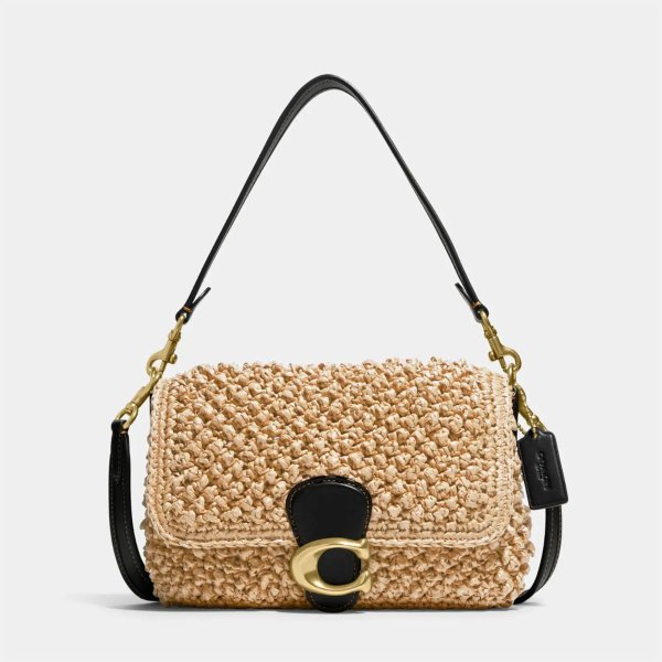 STRATHBERRY: midi wool bag in textured and smooth leather - Leather