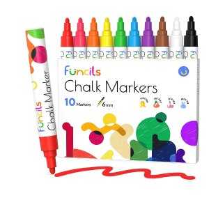 史低价：Funcils 可擦液体粉笔 10种颜色