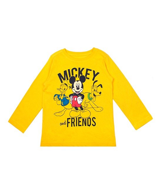 Mickey Mouse & Friends Yellow Long-Sleeve Tee - Toddler