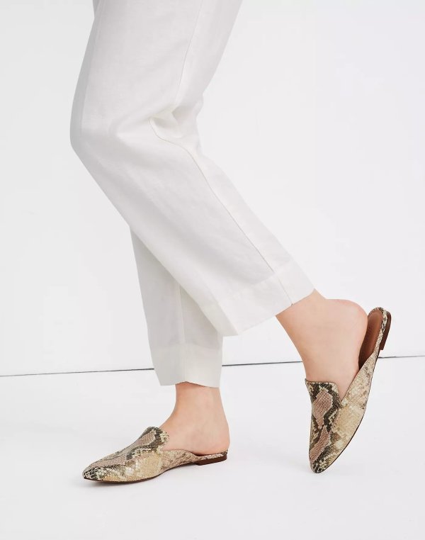The Frances Skimmer Mule in Snake Embossed Leather