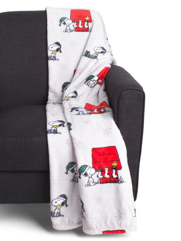 Snoopy Stockings Blanket | Bed & Bath | Marshalls