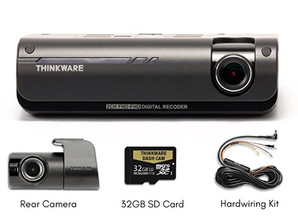 F770 2-Channel Dash Cam | Front and Rear | 1080P HD Dash Cam with Sony Exmor Sensor + Built-in WiFi + Super Night Vision - 32GB SD Card | Hardwiring Kit Included