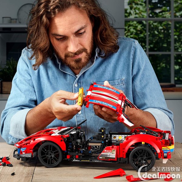 $135.99(原价$169.99) 史低价：LEGO 机械组法拉利488 GTE 42125，21年 