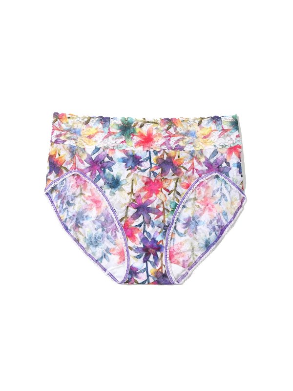Printed Signature Lace French Brief Still Blooming