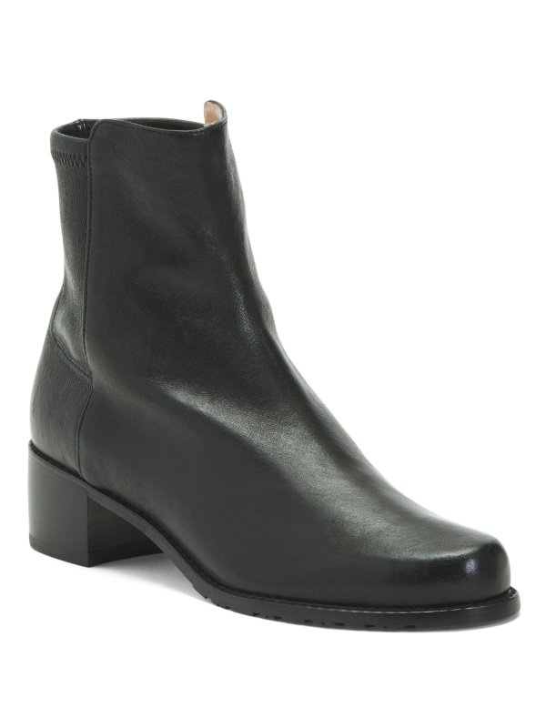 Made In Spain Stretch Back Leather Booties