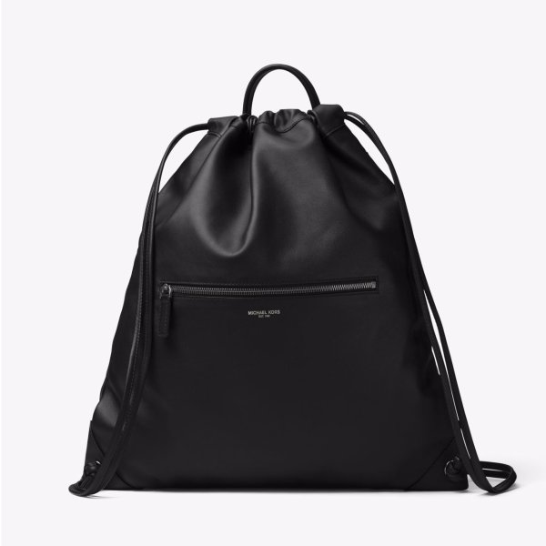 Dylan Leather Drawstring Backpack
