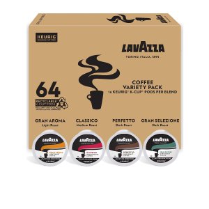 Lavazza Coffee K-Cup Pods Variety Pack for Keurig Single-Serve Brewers, (Packaging May Vary), 64 Count