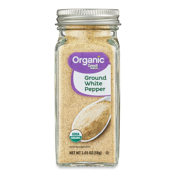 Organic Ground White Pepper, 2.05 oz