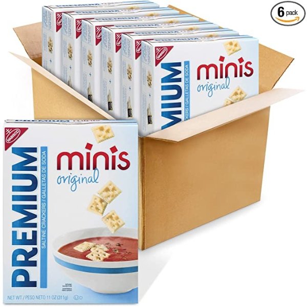 Original Mini Saltine Crackers, 6 - 11 oz Boxes