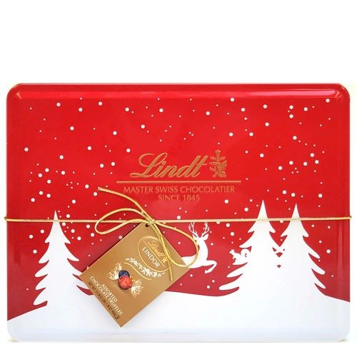 Assorted 6-Flavor LINDOR Truffles Holiday Gift Tin (80-pc, 33.8 oz)