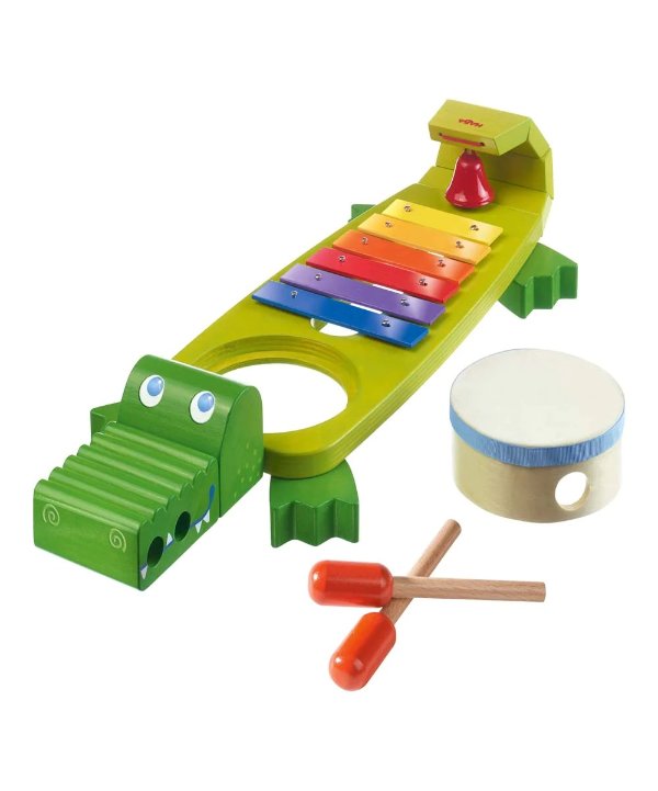 Green & Yellow Symphony Crocodile Musical Toy