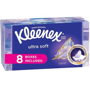 Kleenex Ultra Soft Facial Tissues 130 Count (Pack of 8), Disposable Facial Tissues