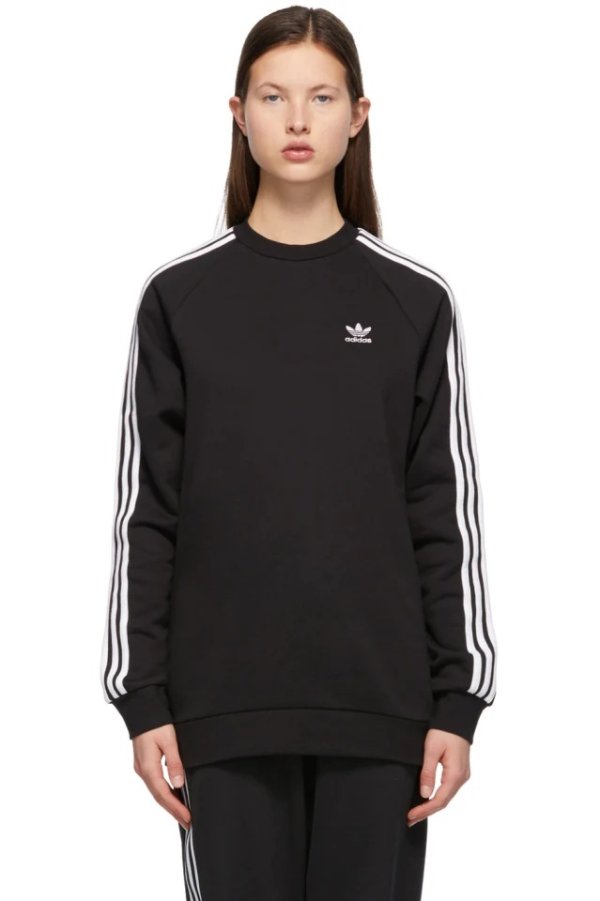 Black Adicolor 3-Stripes Sweatshirt