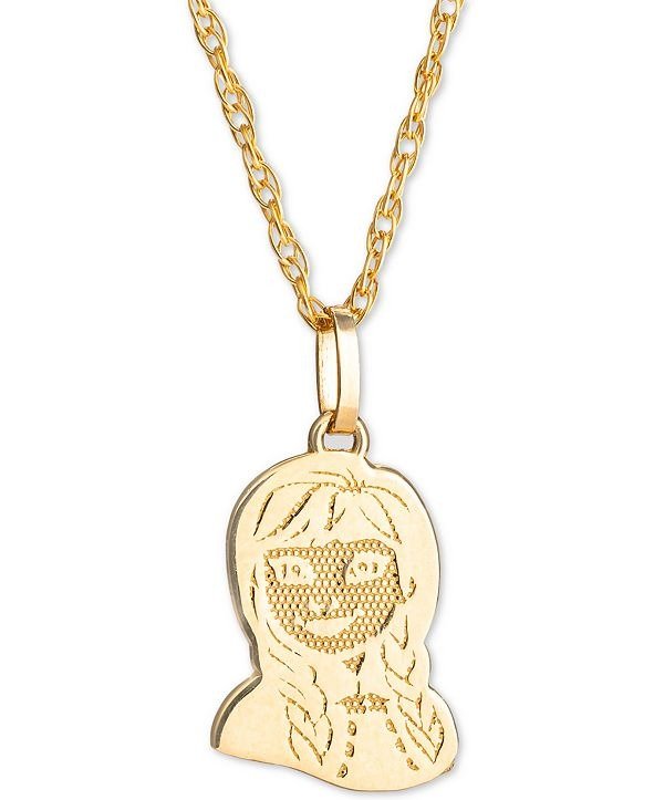 Children's Frozen Anna 15" Pendant Necklace in 14k Gold