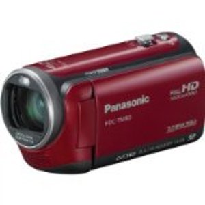  Panasonic HDC-TM80R HD Twin Memory 摄像机(红色) 