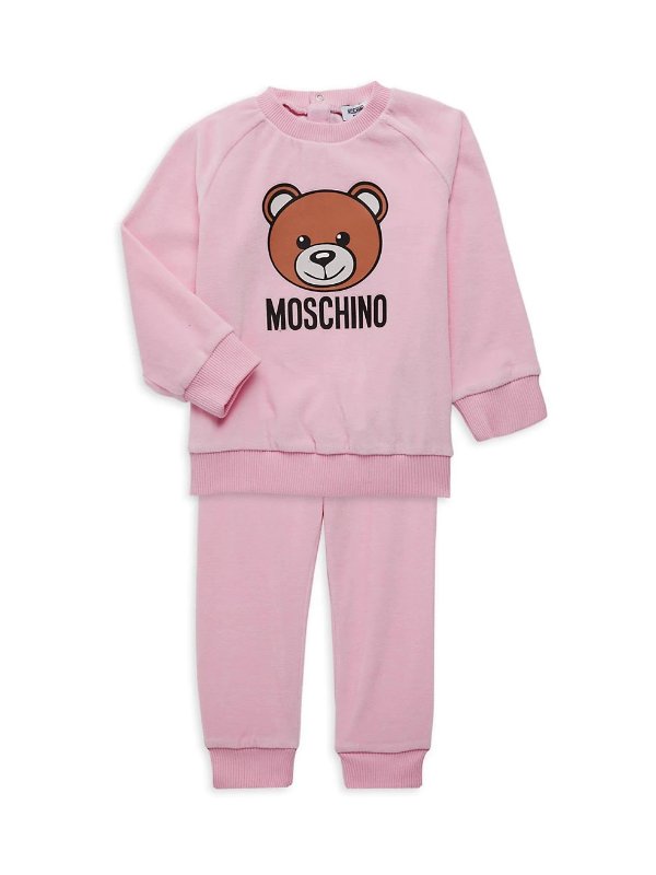 Baby Girl's & Little Girl's Moschino Bear Sweatshirt & Joggers 2-Piece Set