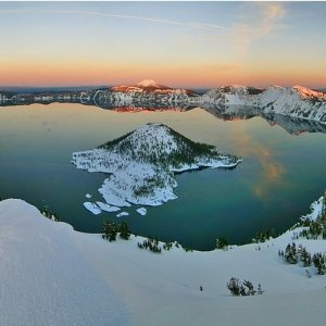 俄勒冈火山口湖国家公园自驾游 俯瞰世界超大火山湖