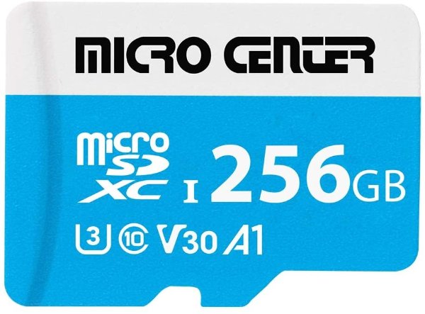 Micro Center Premium 256GB microSDXC存储卡 C10 A1 U3 V30