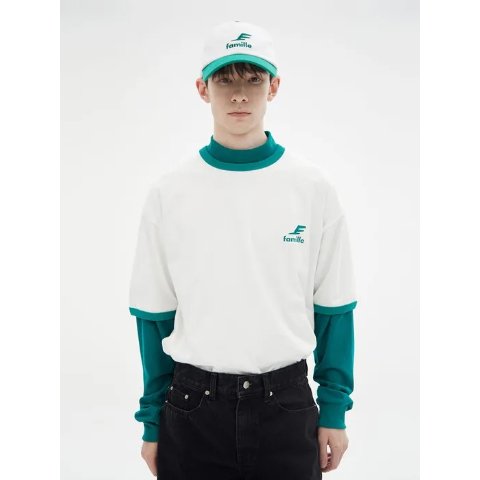 Color Block Symbol T-Shirt_Green
