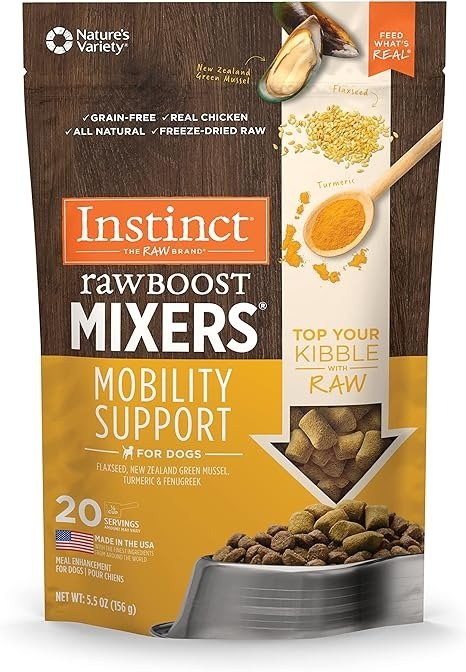 Raw Boost Mixers Freeze Dried Raw Dog Food Topper, Grain Free Dog Food Topper with Functional Ingredients