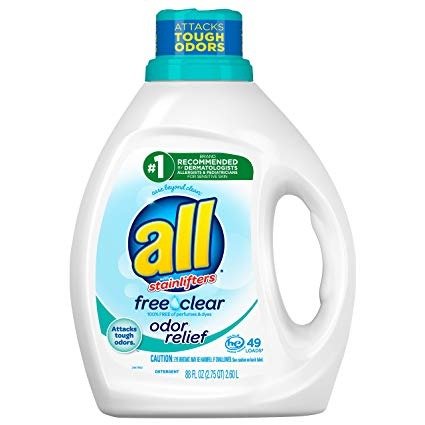 Liquid Laundry Detergent, Free Clear with Odor Relief, 49 Loads, 88 Fluid Ounce