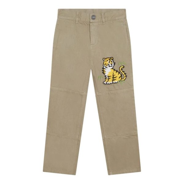 beige tiger trousers