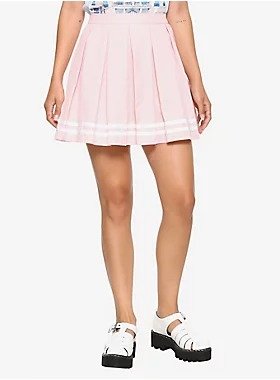 Pink Pleated Cheer Skirt