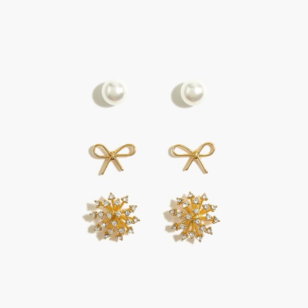 Stud earring set-of-three gift box