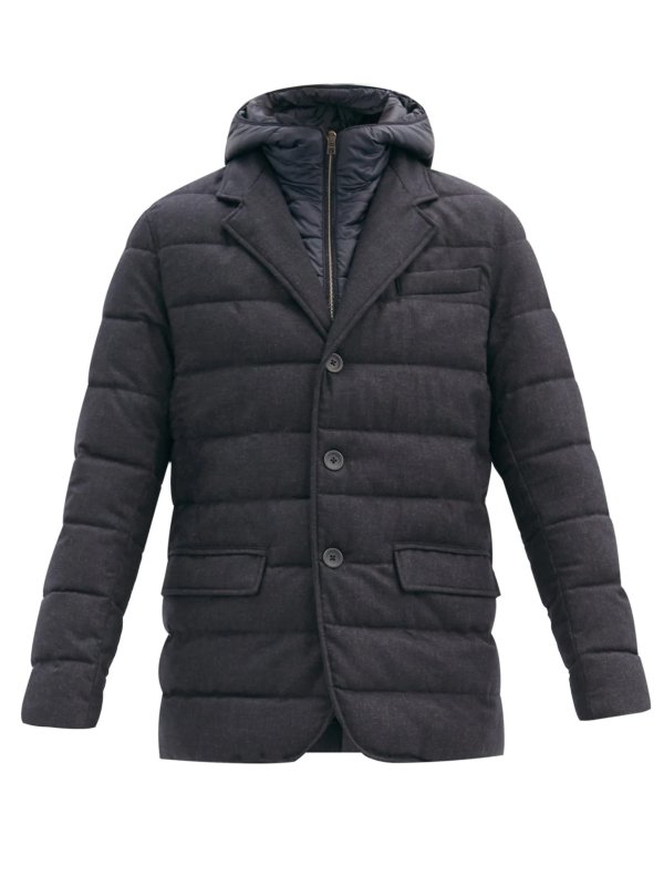 La Giacca quilted down wool-blend jacket | Herno | MATCHESFASHION US
