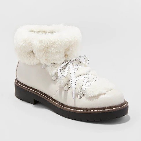 Women's Tessie Faux Fur Hiker Boots - A New Day&#153;
