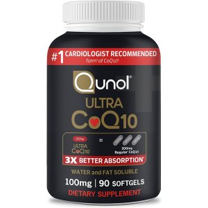 Qunol需点击40%优惠券3倍吸收辅酶Q10胶囊 100mg 90粒
