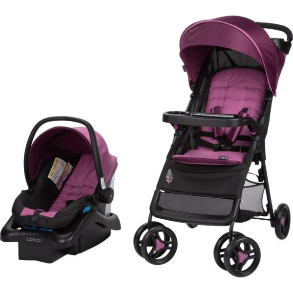 童车+婴儿安全座椅套装，两色选