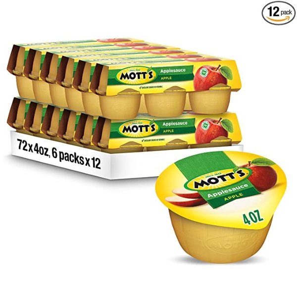 Applesauce, 4 oz cups (Pack of 72)