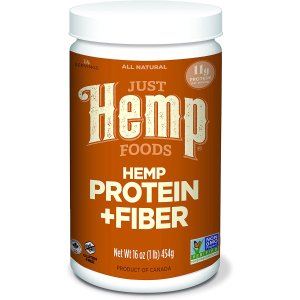 Just Hemp Foods Hemp Protein Powder Plus Fiber, Non-GMO Verified 16oz