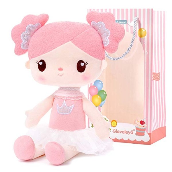 Baby Girl Gifts Baby Doll Candy Girl Plush Girls Toys Pink 14.5 Inches