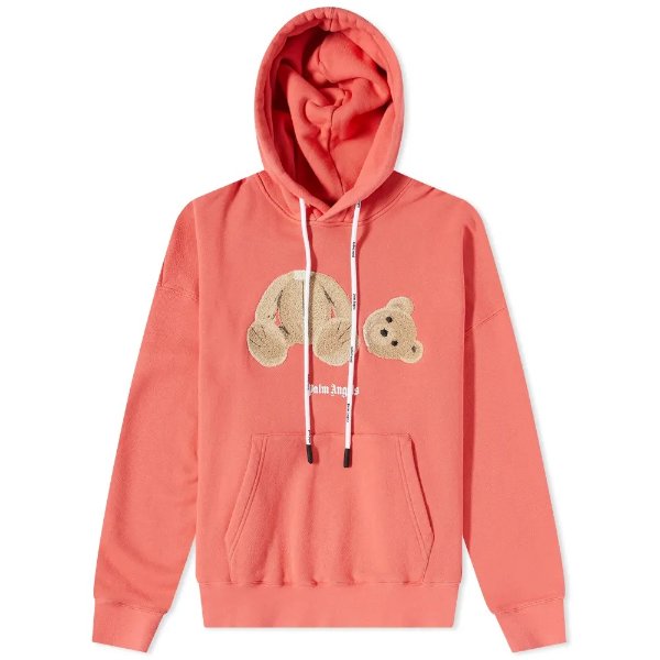 Kill the Bear Popover HoodyCoral & Brown