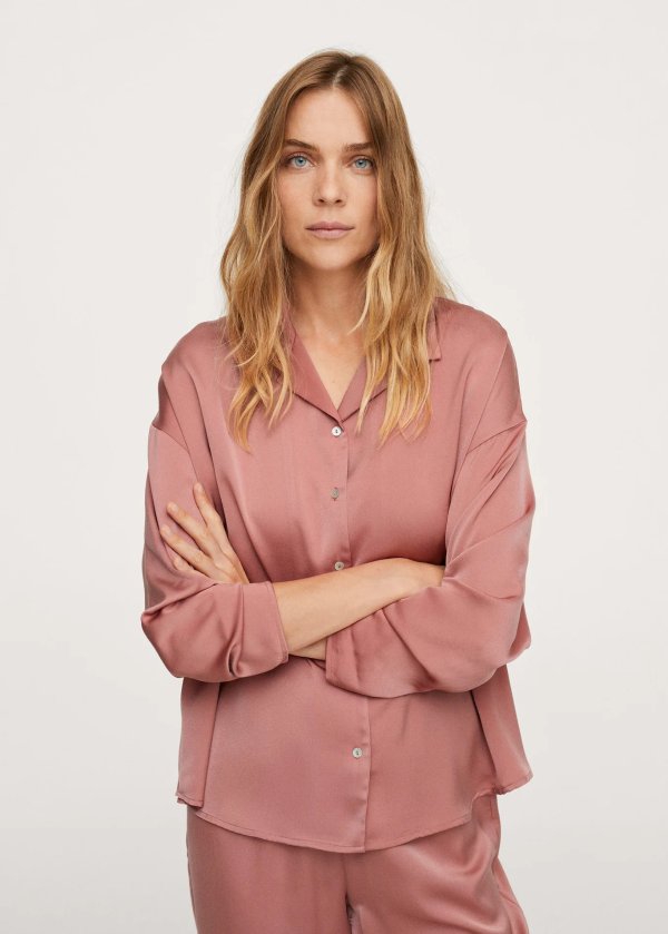 Satin pyjama shirt - Women | Mango USA