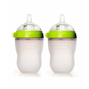 ComotomoNatural Feel Baby Bottle, 2pk - 8 oz - Green