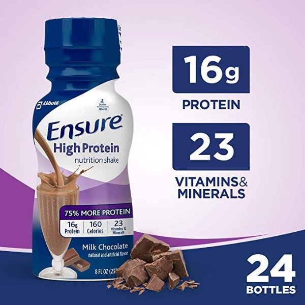 高蛋白即饮代餐奶昔 巧克力口味 8oz 24瓶装