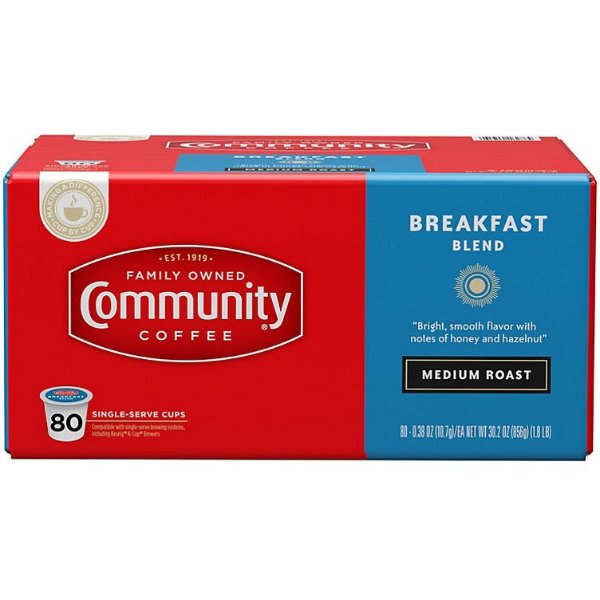 Community Coffee Single Serve Cups, Breakfast Blend (80 ct.) - Sam's Club