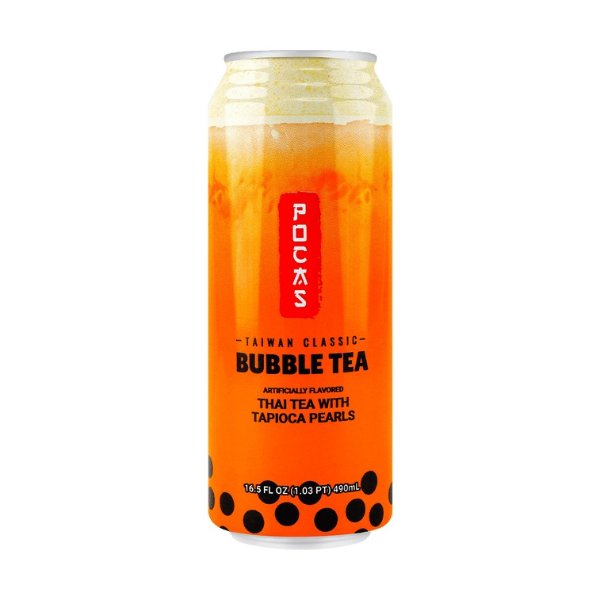 POCAS Thai Boba Milk Tea with Bubble Tapioca Pearls, 16.5 fl oz