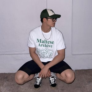WAIKEI$20 off $100Maltese Archive Line Graphic T-shirt [Navy]