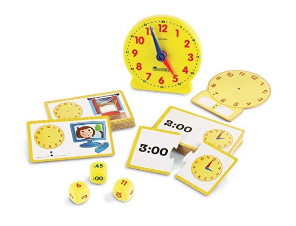 Time Activity Set, Analog Clock, Tactile Learning, 41 Pieces, Ages 5+