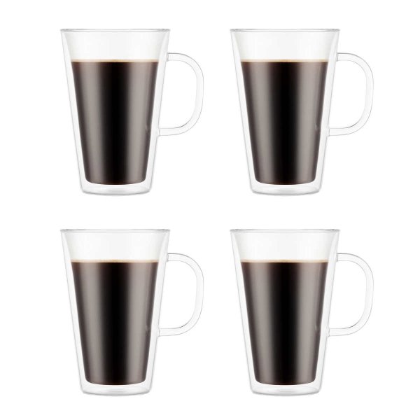 双层咖啡杯 4件