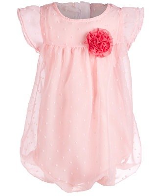 Baby Girls Rosette Bubble Romper, Created for Macy's