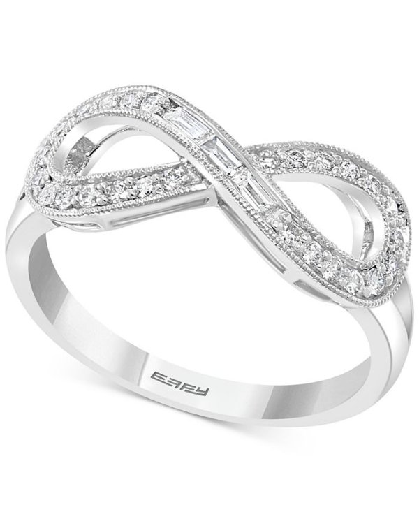EFFY® Diamond Infinity Statement Ring (1/4 ct. t.w.) in 14k White Gold