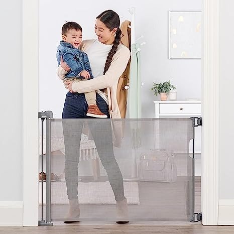 Retractable Baby Gate, Expands up to 50" Wide, Includes Wall Mounts