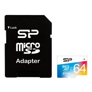 64GB Silicon Power Elite MicroSD Memory Card w/ Adapter